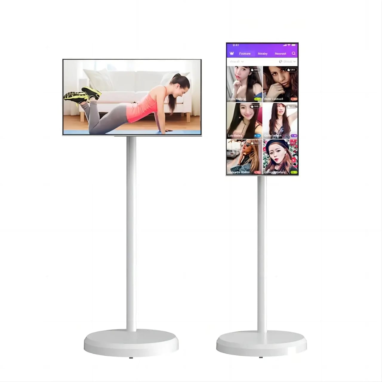 22 Inch Floor Stand Smart TV Android Touch Screen Vertical & Landscape Eye Care